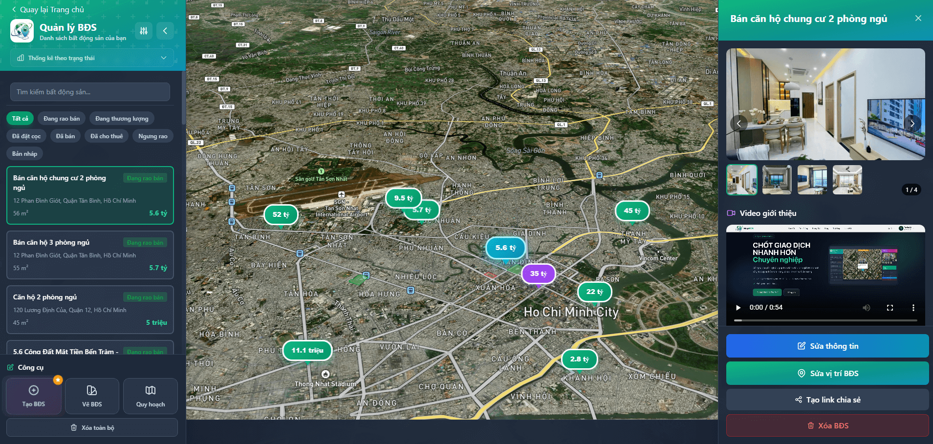 MapBDS - Bản đồ bất động sản tương tác